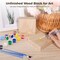 12 PCS Unfinished Wood Blocks, 4 x 4 x 1 Inch Natural Wood Blocks Painting Kit-2 Colors Paint 3
